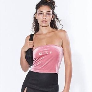 Fashion Brand Company Milf Velvet Tube top NWT